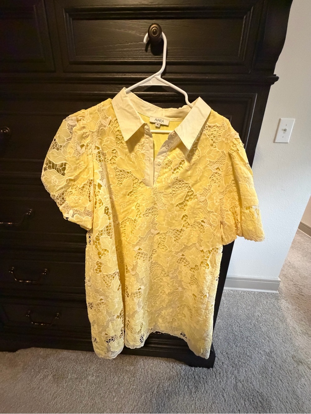 Avara Yellow Lace Dress